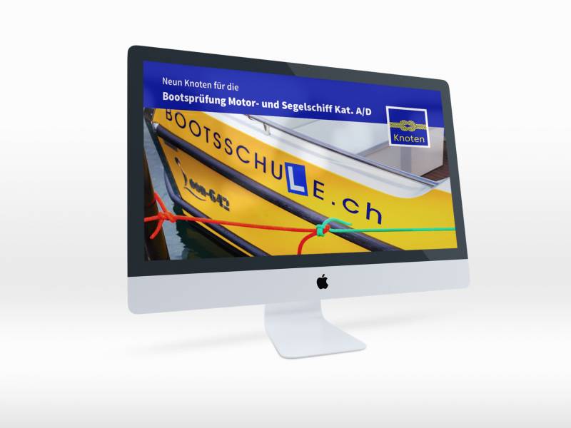 In Video Tutorial erklärt Bootsfahrlehrer Andreas Gehri die Entstehung aller an der praktischen Bootsprüfung und Segelprüfung verlangten Seemannsknoten.